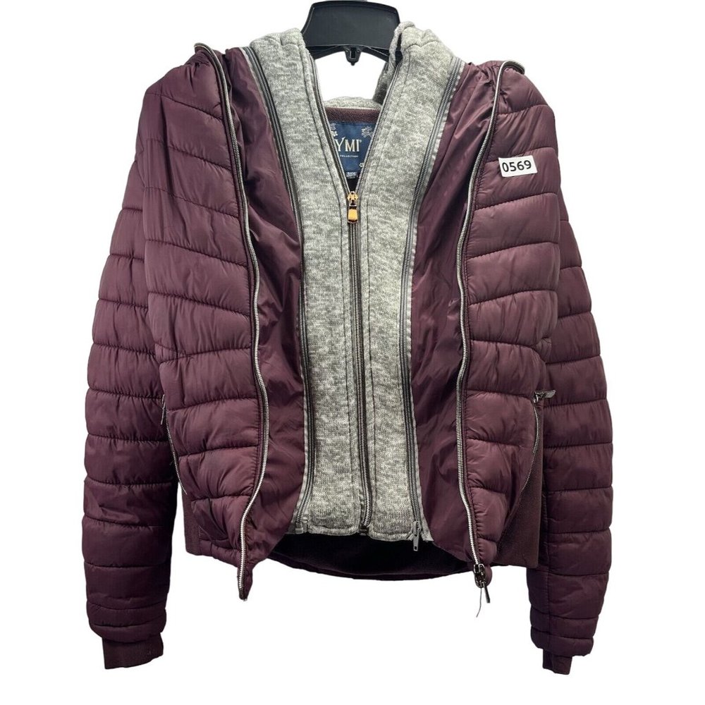 YMI Girls' Collection Hooded Jacket Size S Color Burgundy